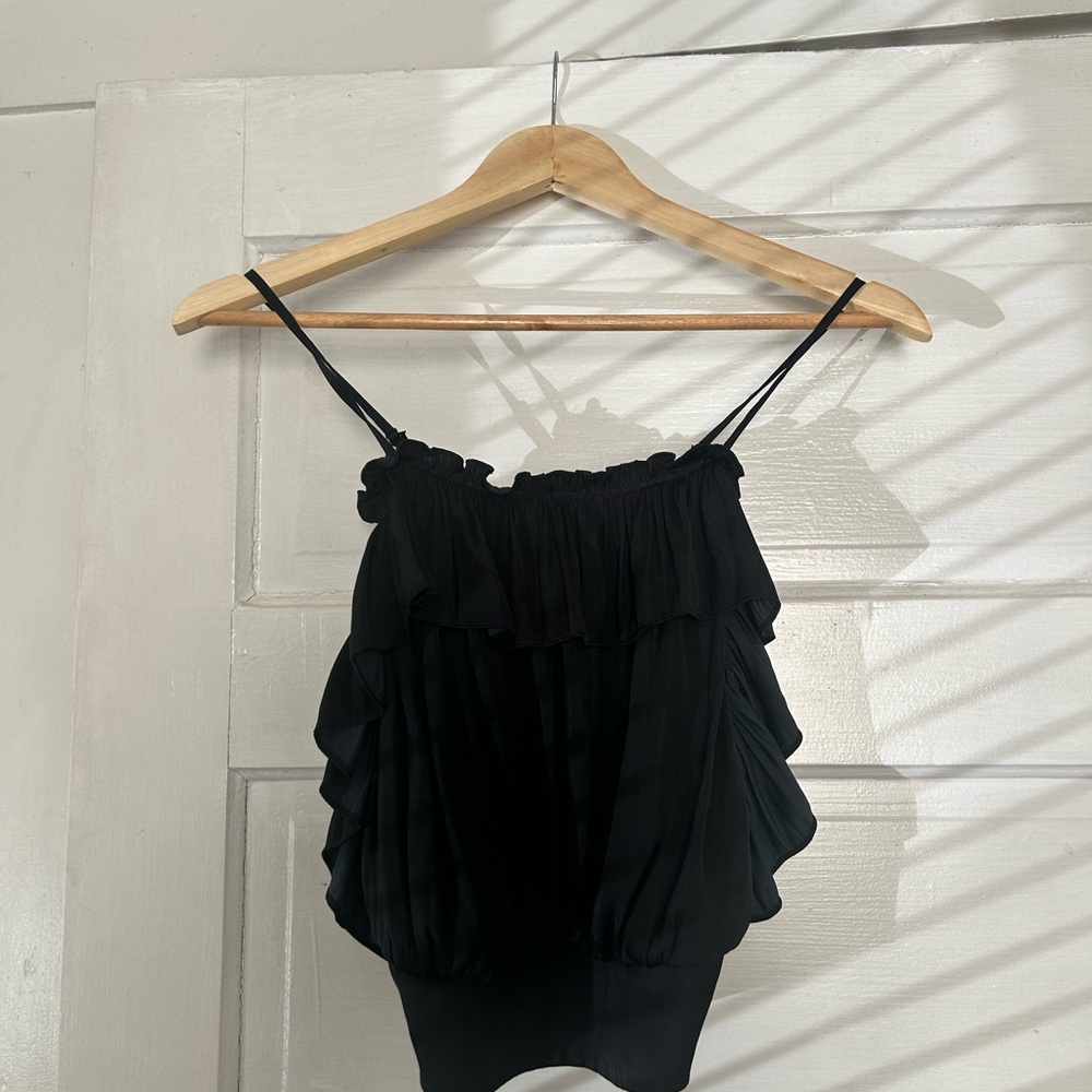 Free People Cropped Ruffle Tank